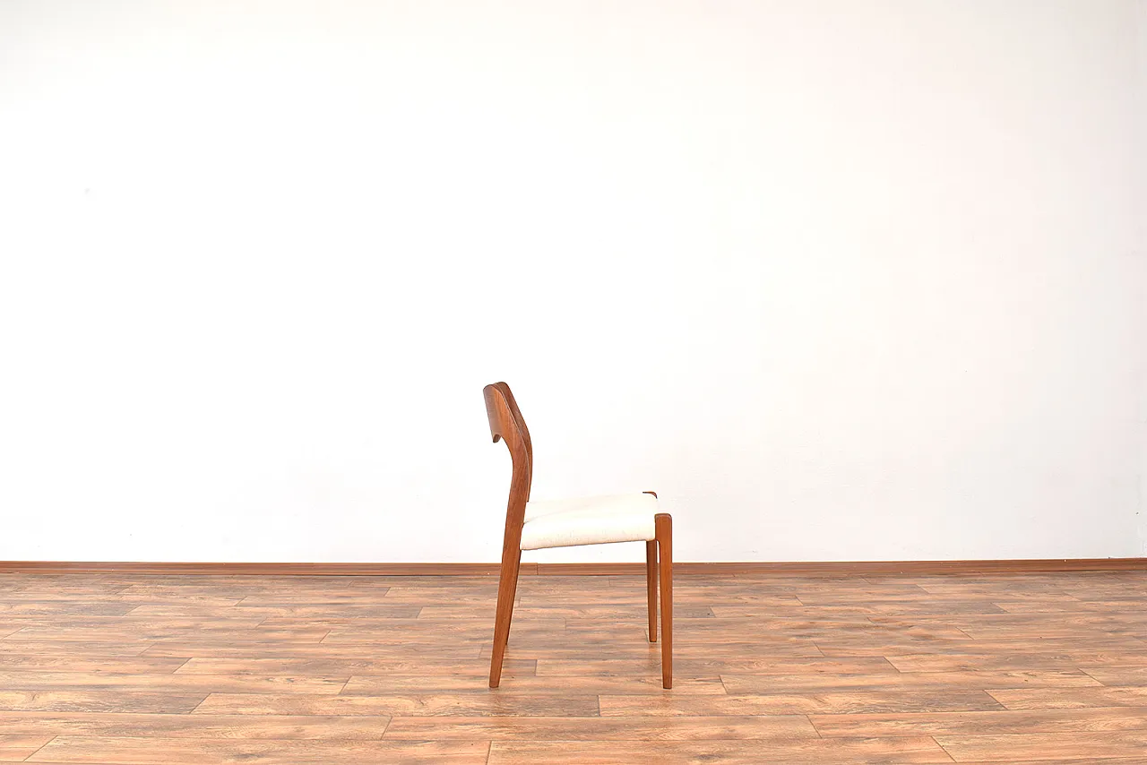 4 model 71 chairs in teak by Niels Otto Møller for J.L. Møllers, 60s 5