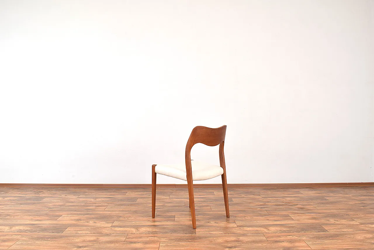 4 model 71 chairs in teak by Niels Otto Møller for J.L. Møllers, 60s 8