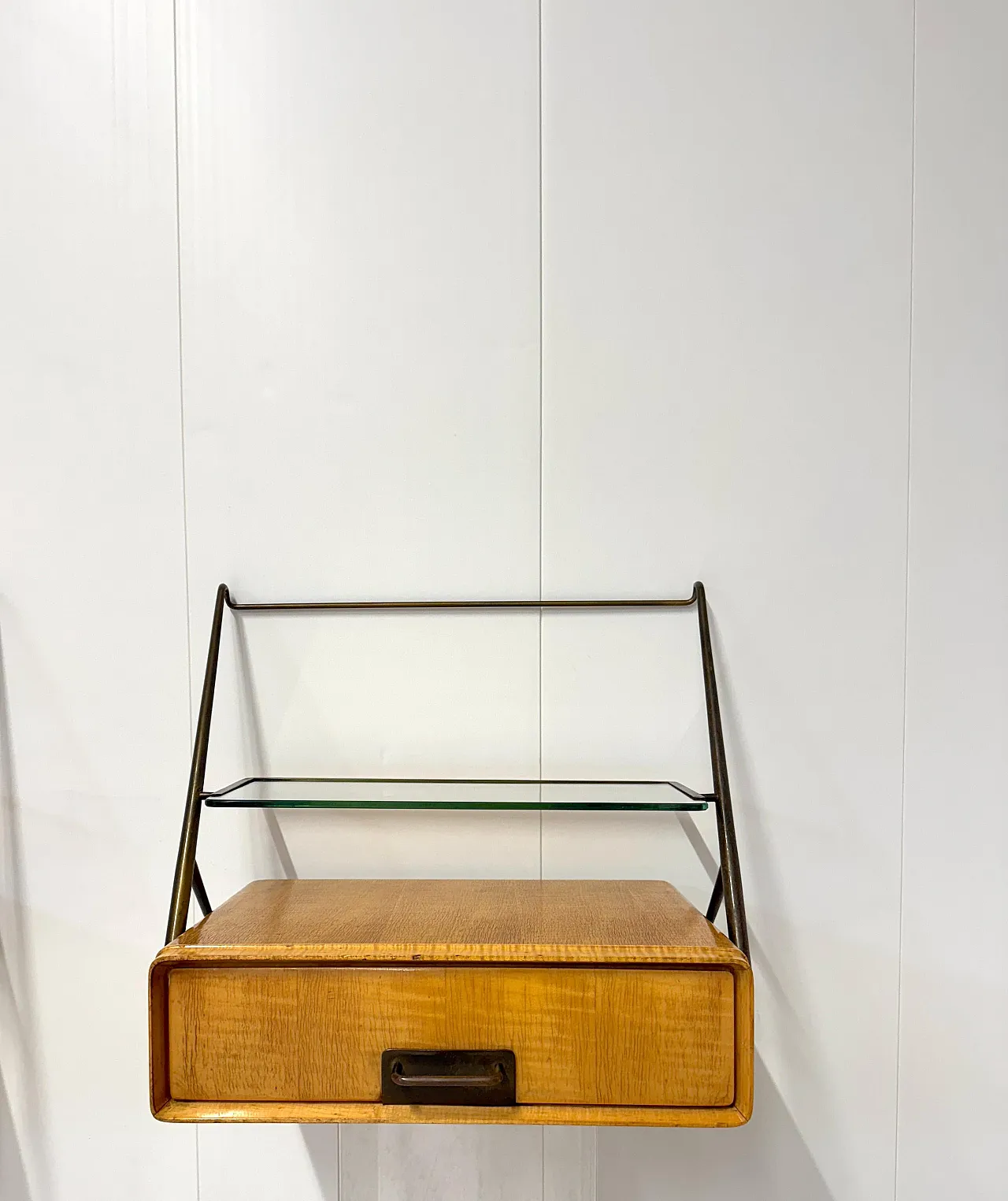 Pair of hanging nightstands by Silvio Cavatorta, 1950s 2