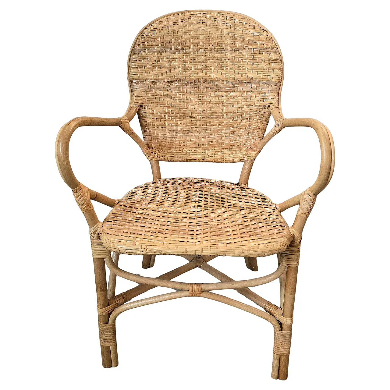 Stackable Wicker Armchair for Outdoor Hospitality Spaces – - DIALMA BROWN - 1