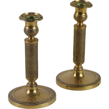 Pair of candle holders bronze, 19th century