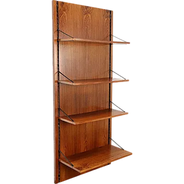 Bookcase exotic wood veneer, 60s