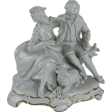 Antique Sculpture White Porcelain Unter Weiss Bach XX Century