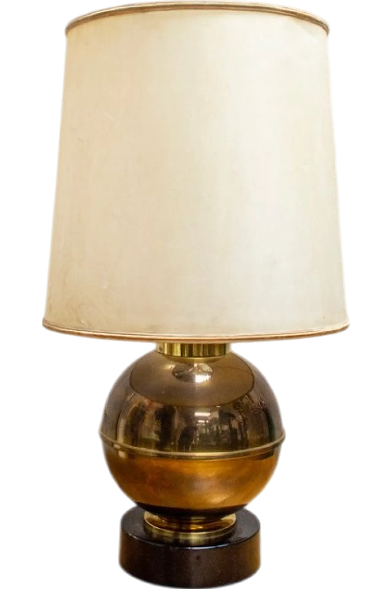 Lampada in ottone e smalto, anni '40 5