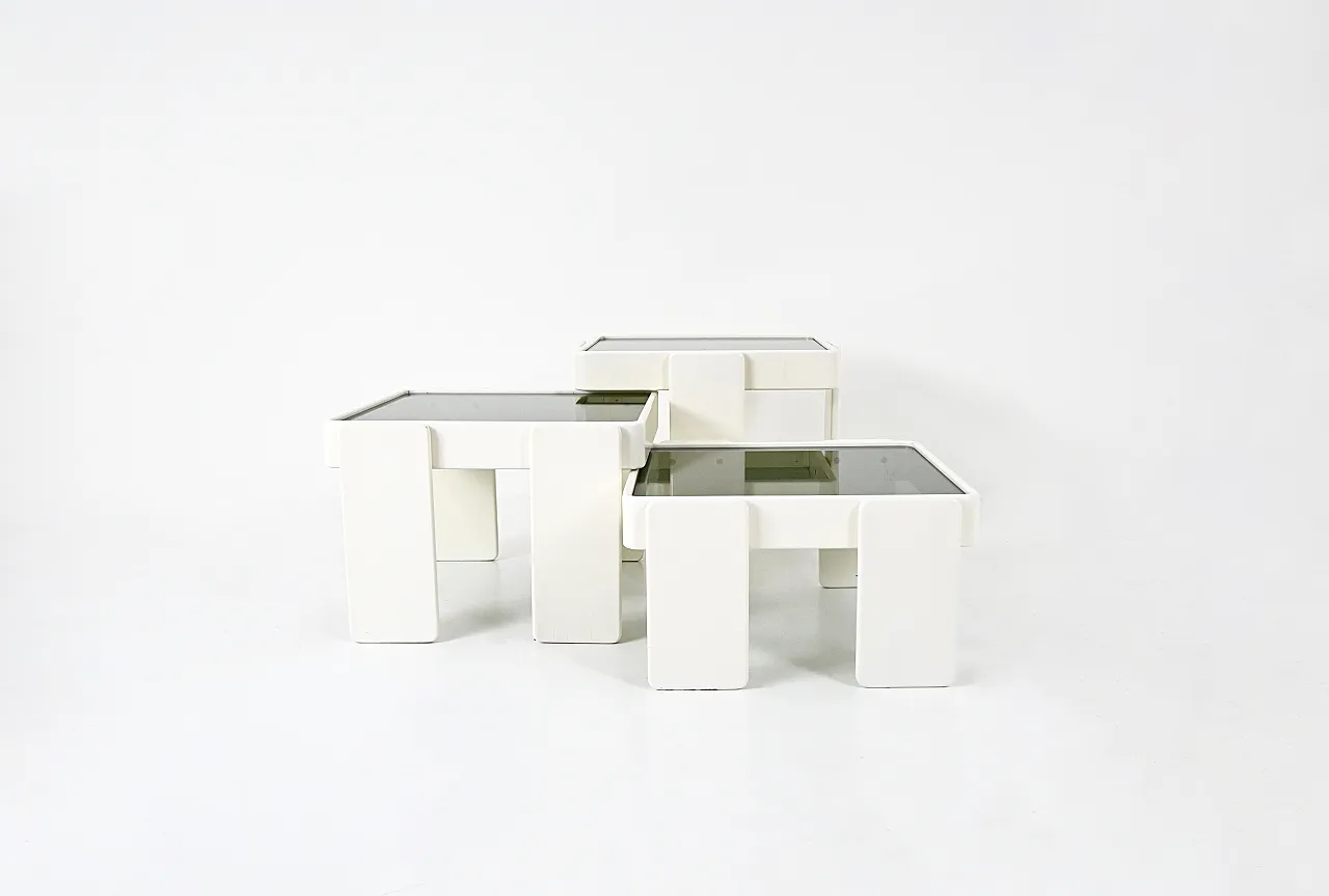 Nesting Tables by Gianfranco Frattini for Cassina, 1960s, Set of 3 2