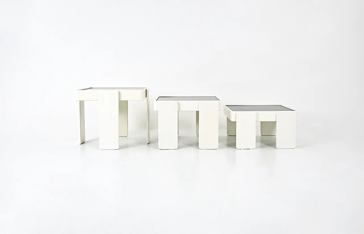 Nesting Tables by Gianfranco Frattini for Cassina, 1960s, Set of 3 6