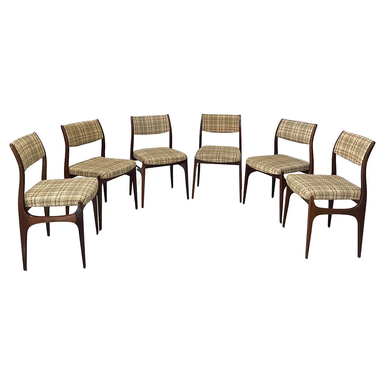 6 Wooden chairs, 1960s 1