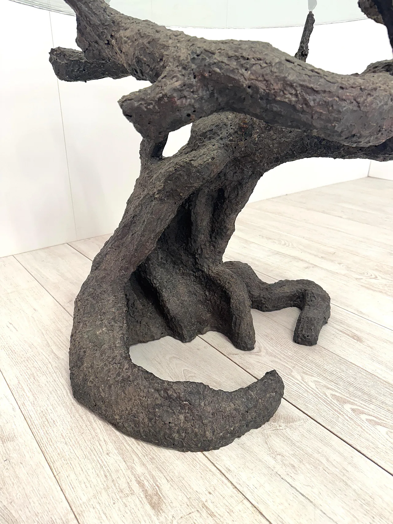 Bronze table in the shape of a tree, 1970s 9