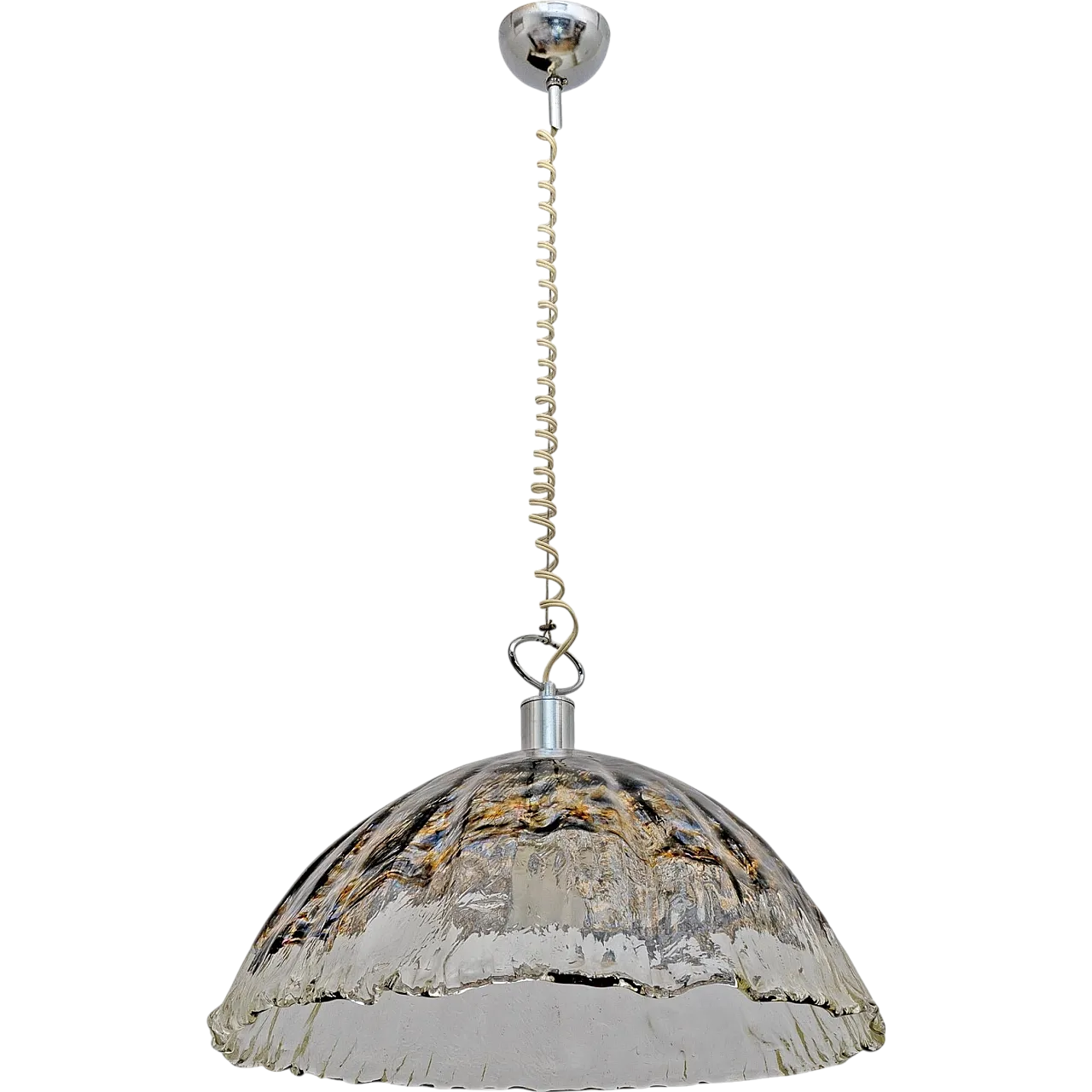 Murano glass chandelier attributed to Mazzega, 1970s 9