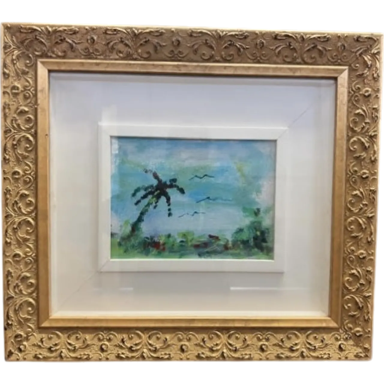 Framed oil on canvas landscape by Ernesto Treccani, 20th century 6