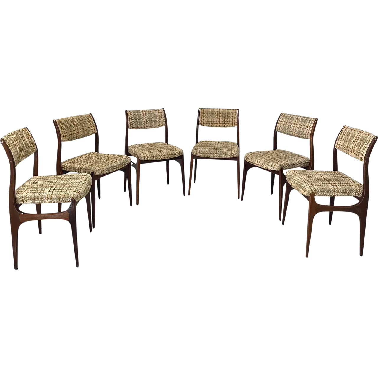 6 Wooden chairs, 1960s 19