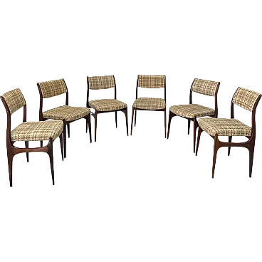 6 Wooden chairs, 1960s