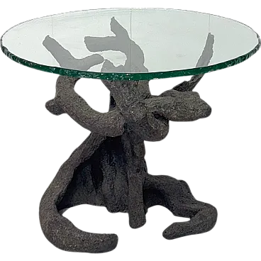 Bronze table in the shape of a tree, 1970s