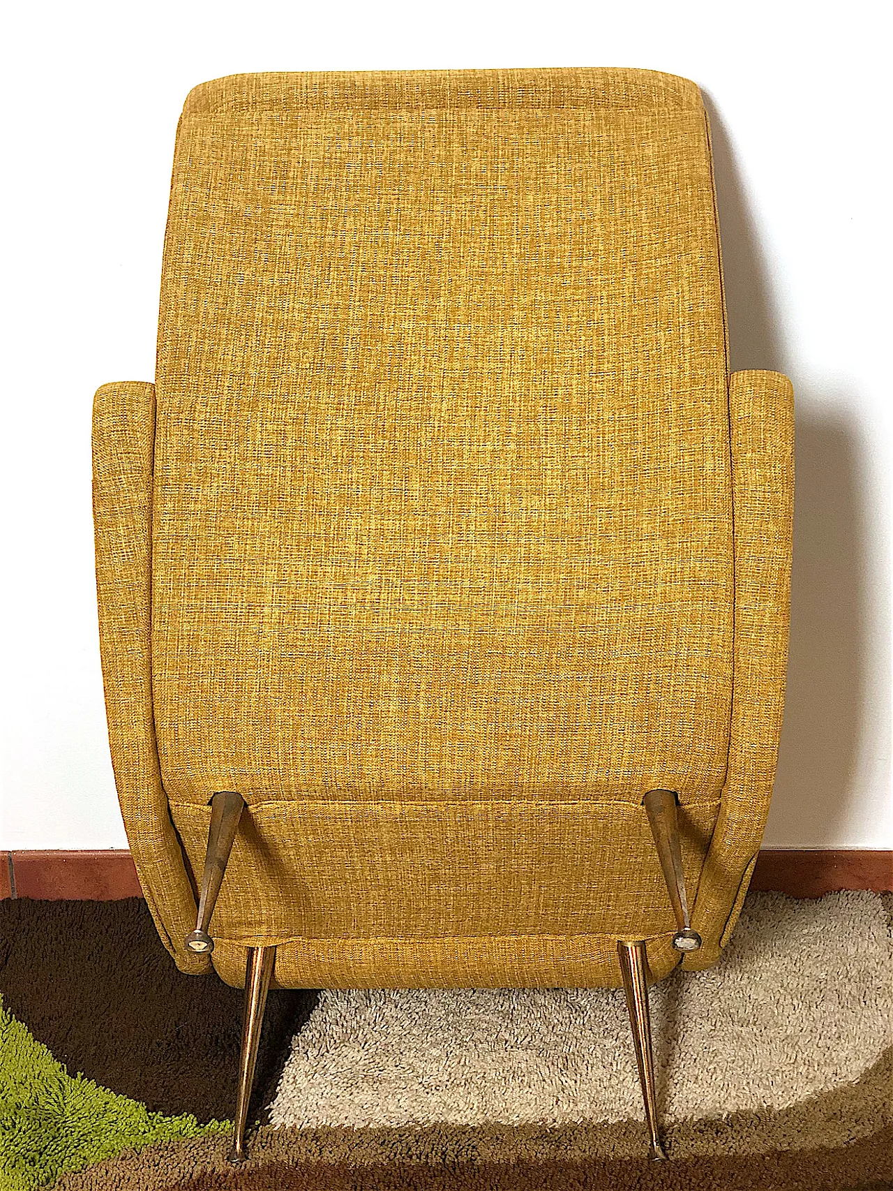 Lady armchair Marco Zanuso style yellow, 50s 9