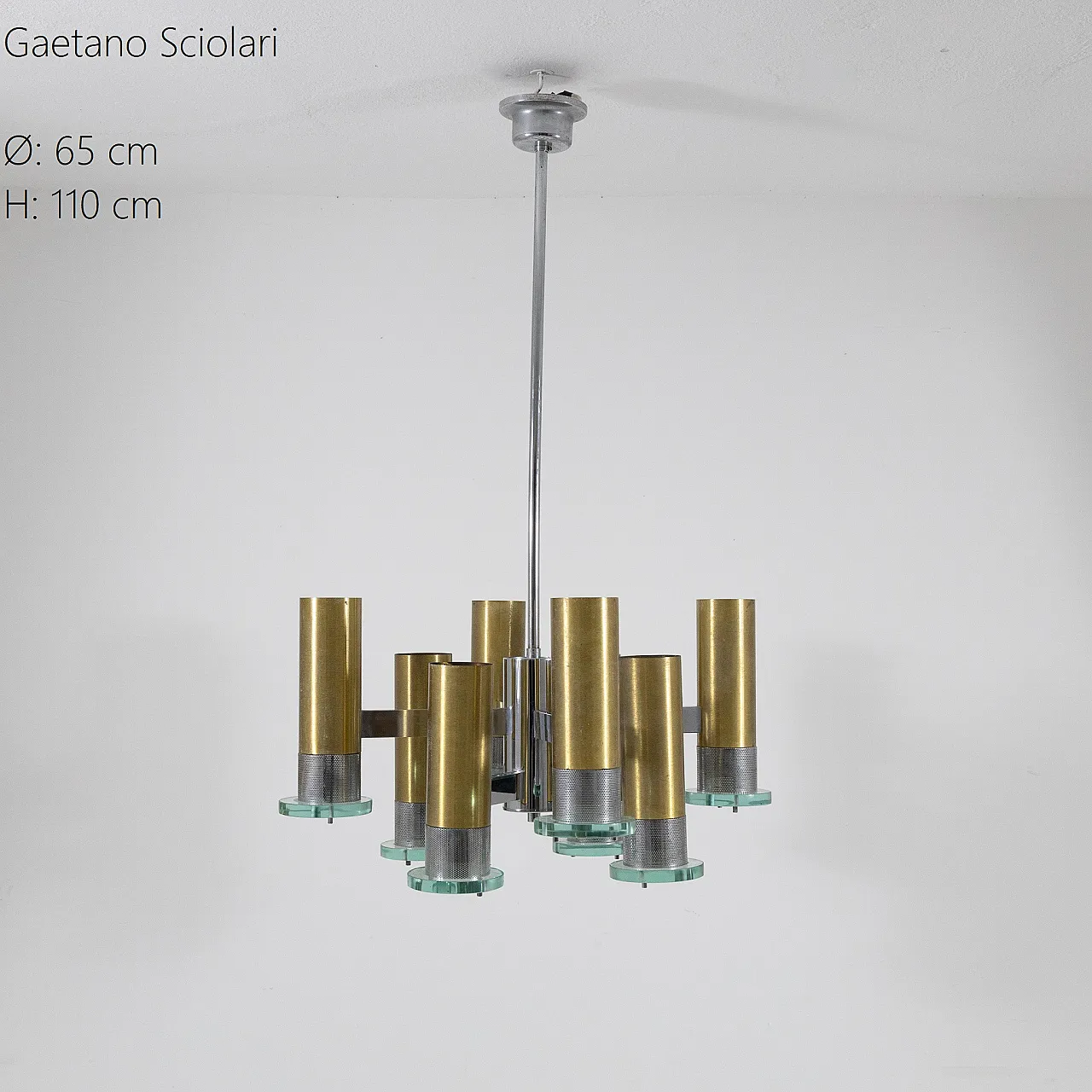 Suspension lamp by Gaetano Sciolari, 1970s 14