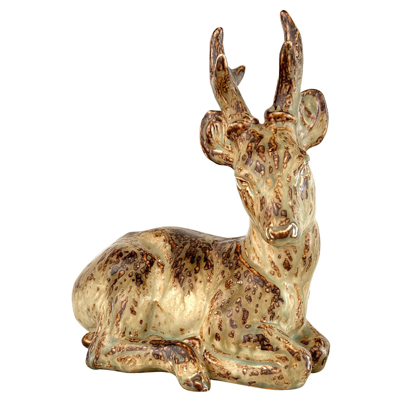 Deer by Knud Kjhn for Royal Copenhagen, 1940s 1