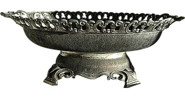 Pewter centerpiece fruit bowl, 50s