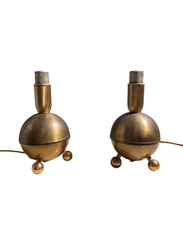 Pair lamps pair lamps brass brass Art Deco, 60s