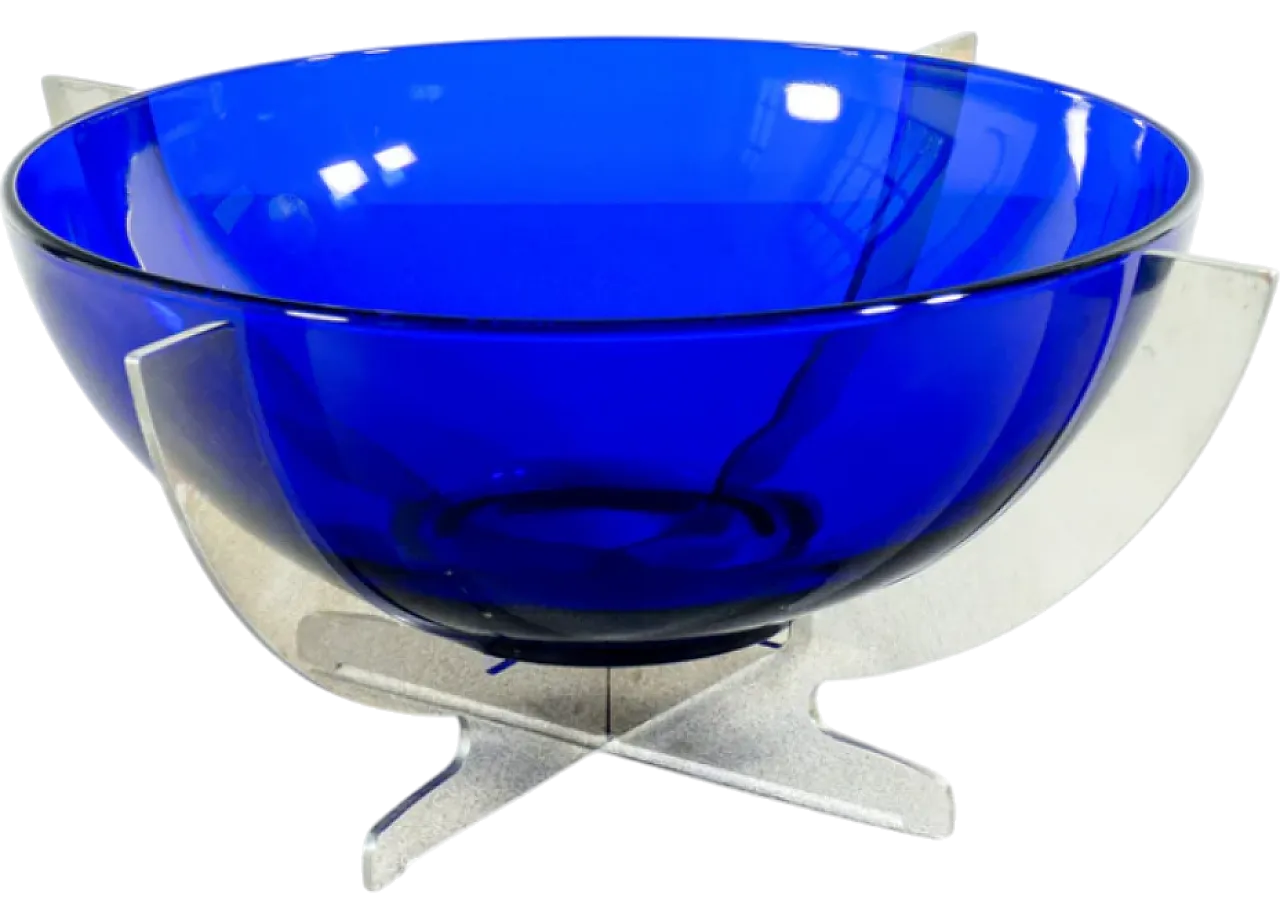 Glass cup and metal base, 1970s 9