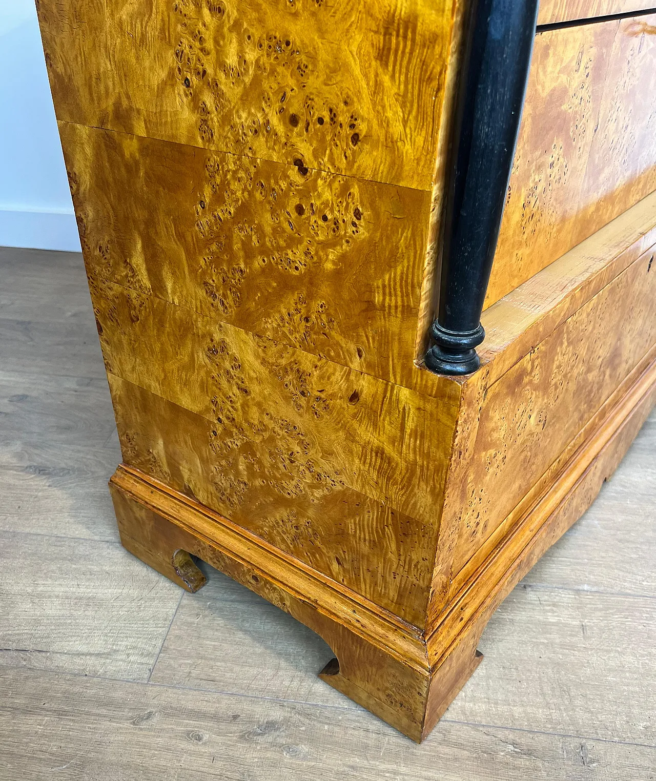 Biedermeier-style chest of drawers with 4 maple drawers, 1950s 14