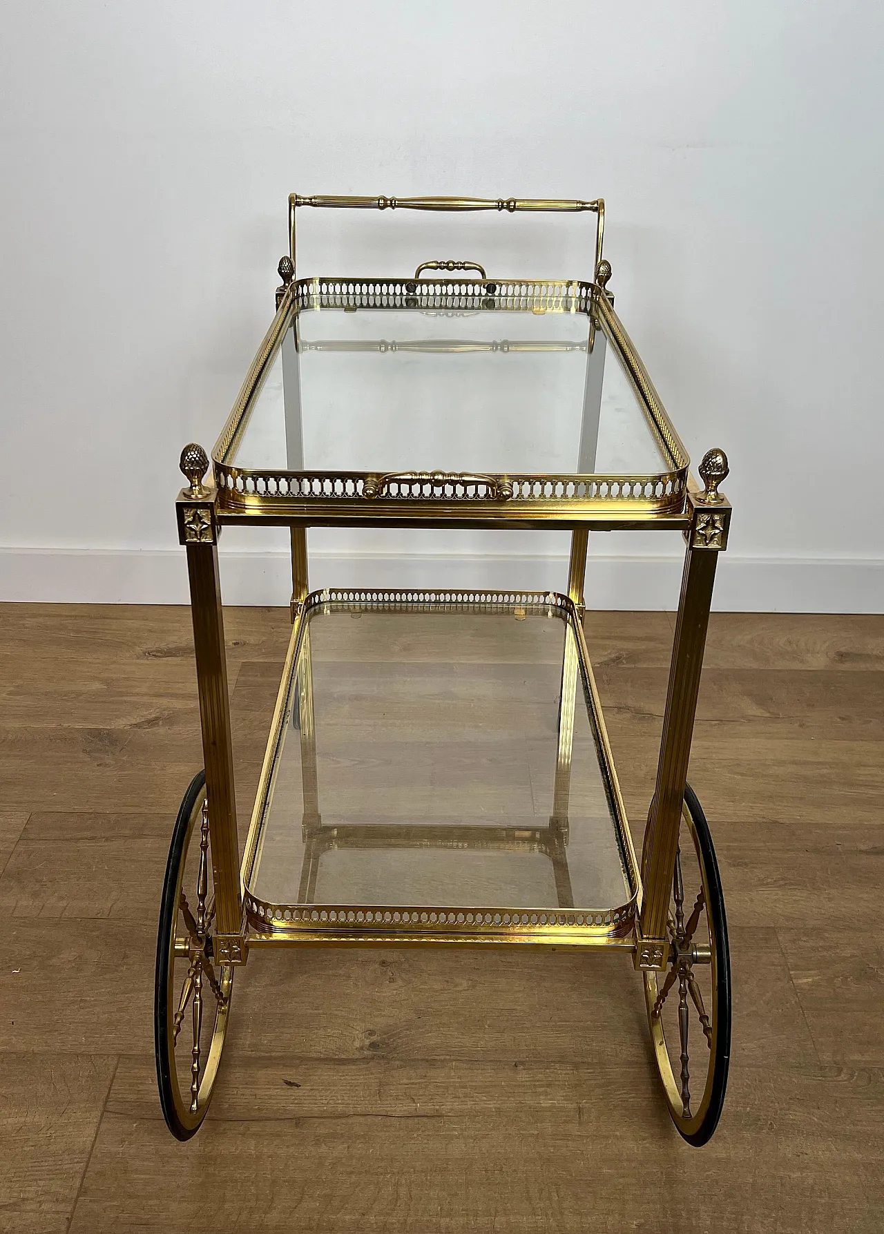 Brass drinks trolley by Maison Baguès, 1940s 5