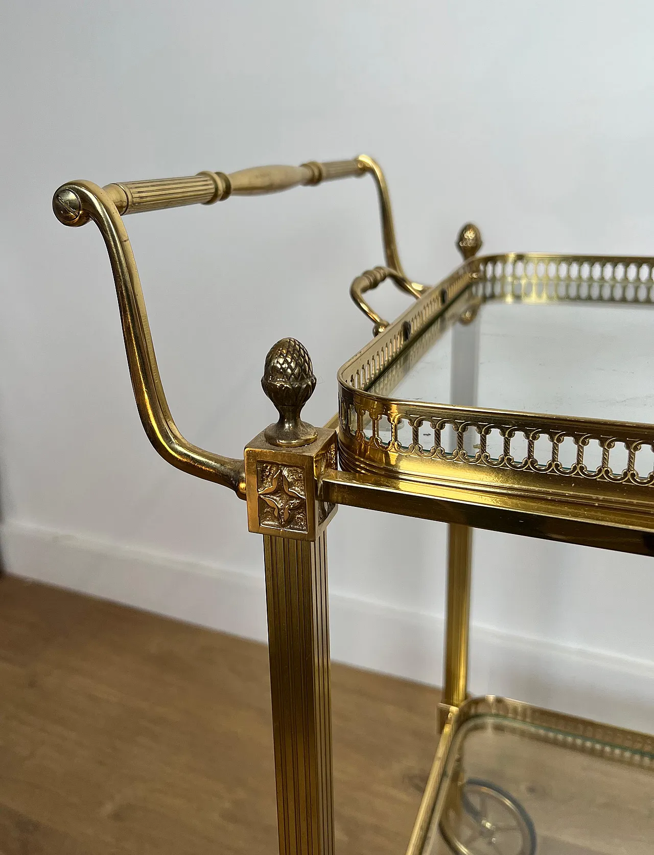 Brass drinks trolley by Maison Baguès, 1940s 6