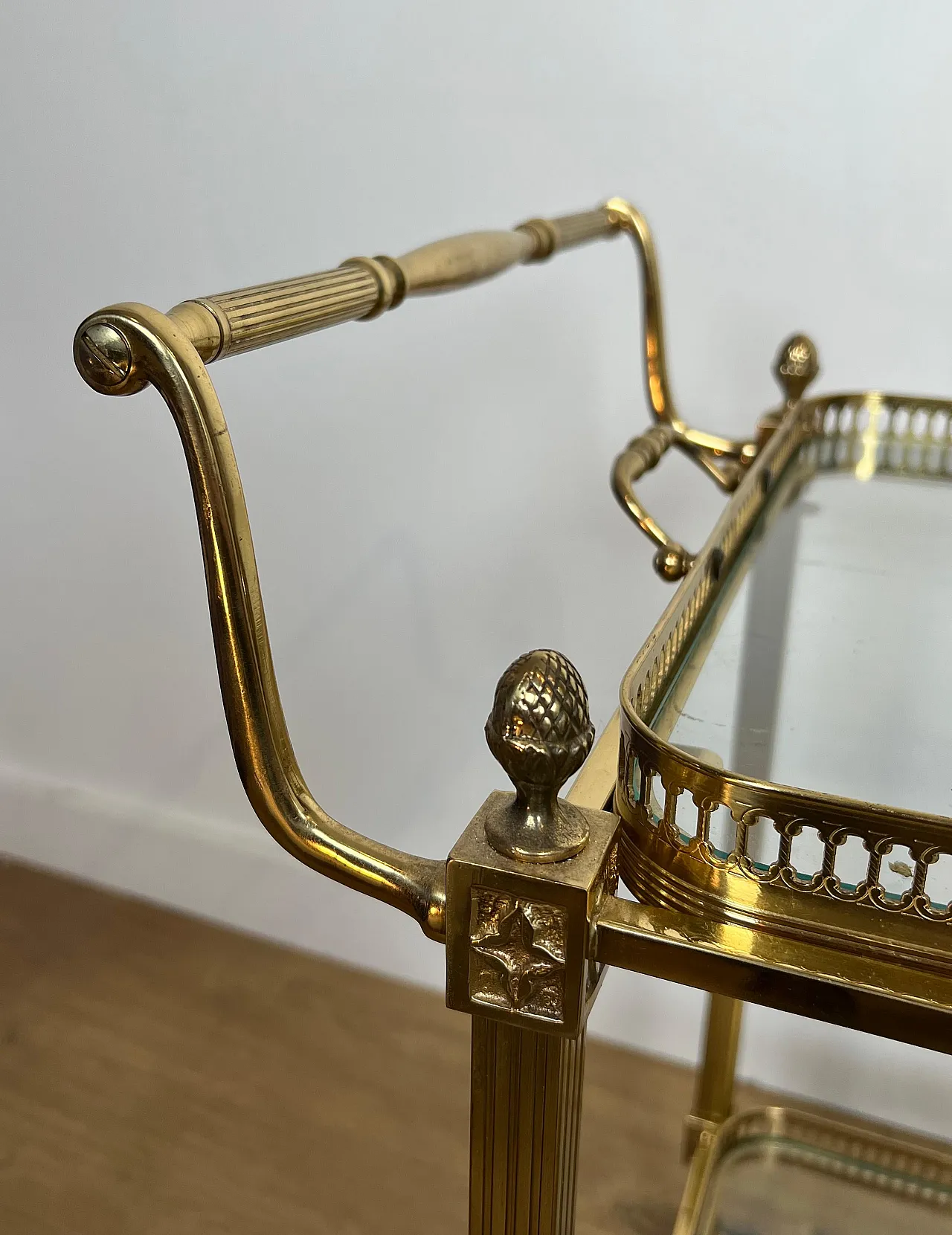 Brass drinks trolley by Maison Baguès, 1940s 7