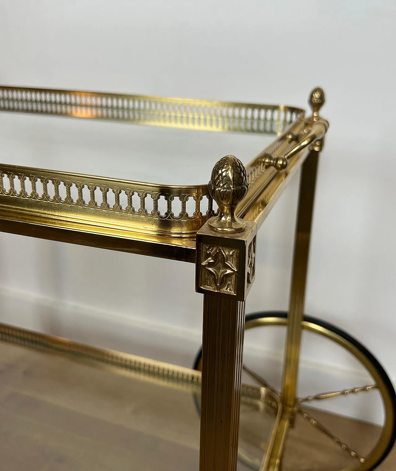 Brass drinks trolley by Maison Baguès, 1940s 8