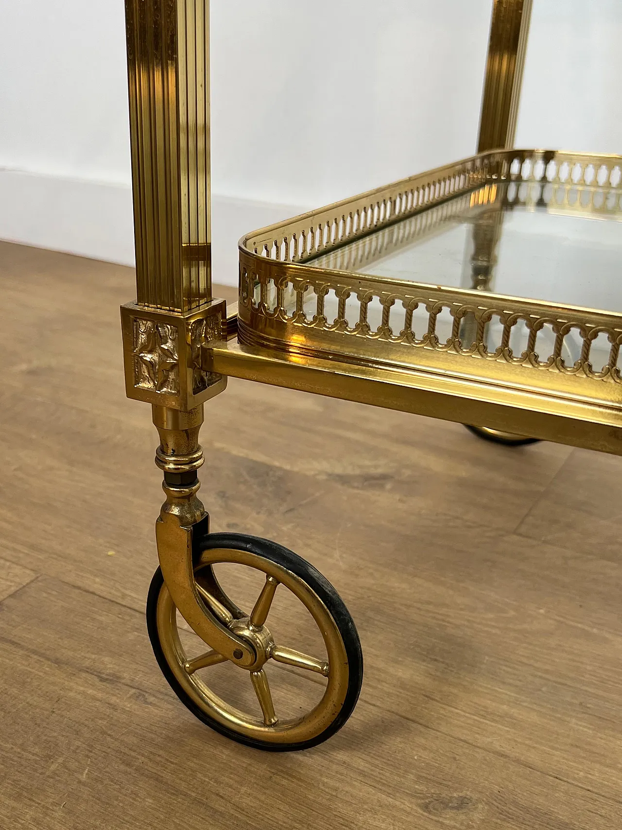 Brass drinks trolley by Maison Baguès, 1940s 9