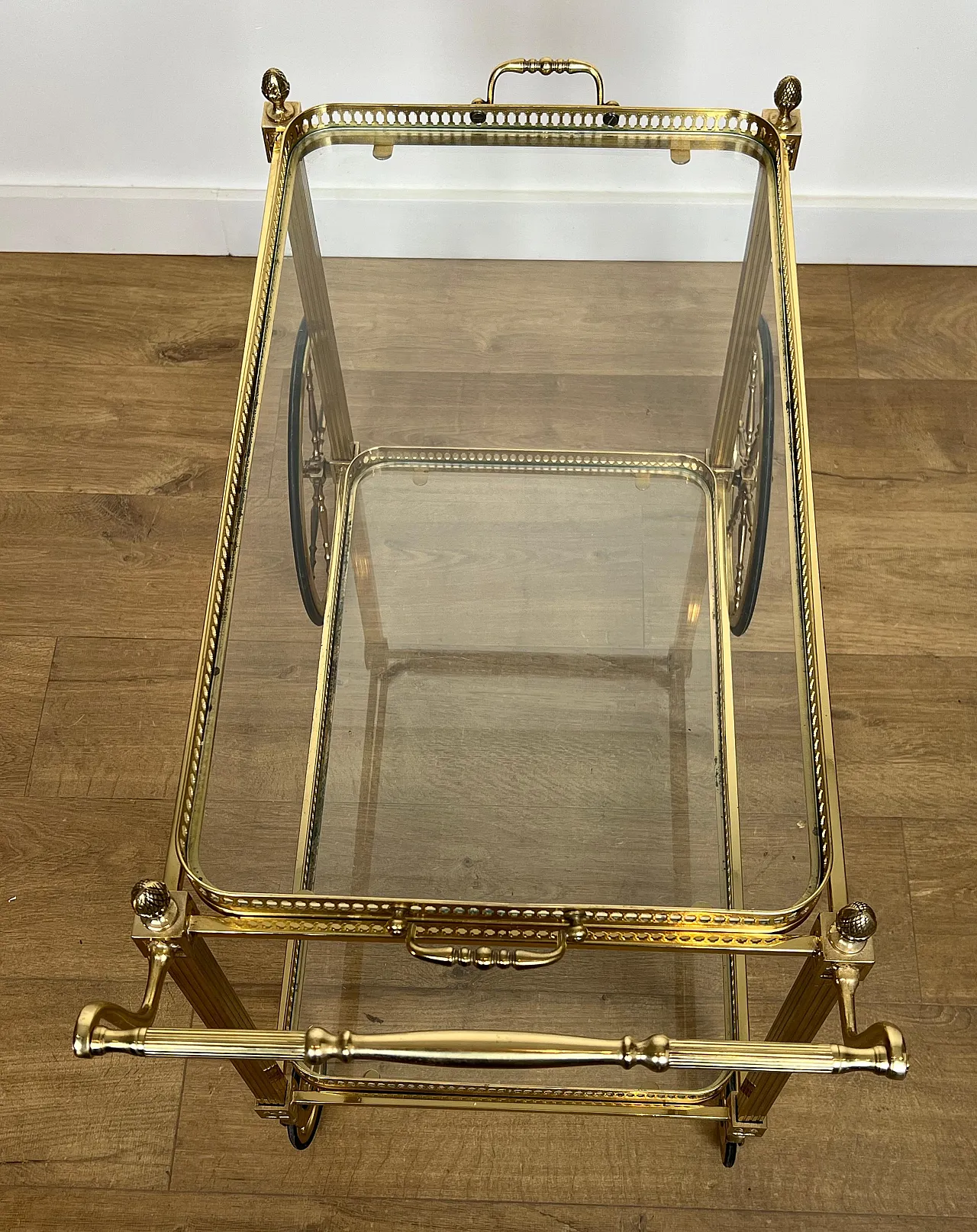 Brass drinks trolley by Maison Baguès, 1940s 14