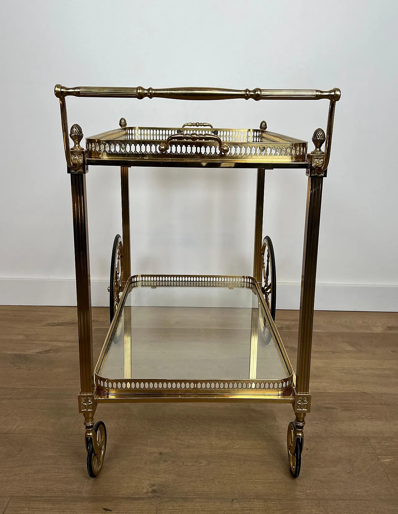 Brass drinks trolley by Maison Baguès, 1940s 15