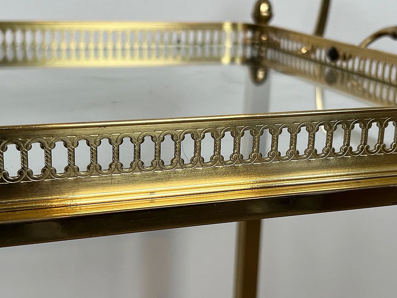 Brass drinks trolley by Maison Baguès, 1940s 16