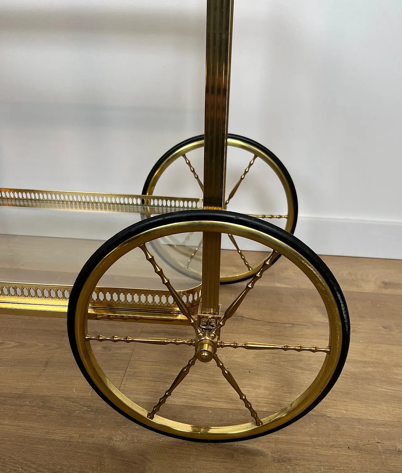 Brass drinks trolley by Maison Baguès, 1940s 18