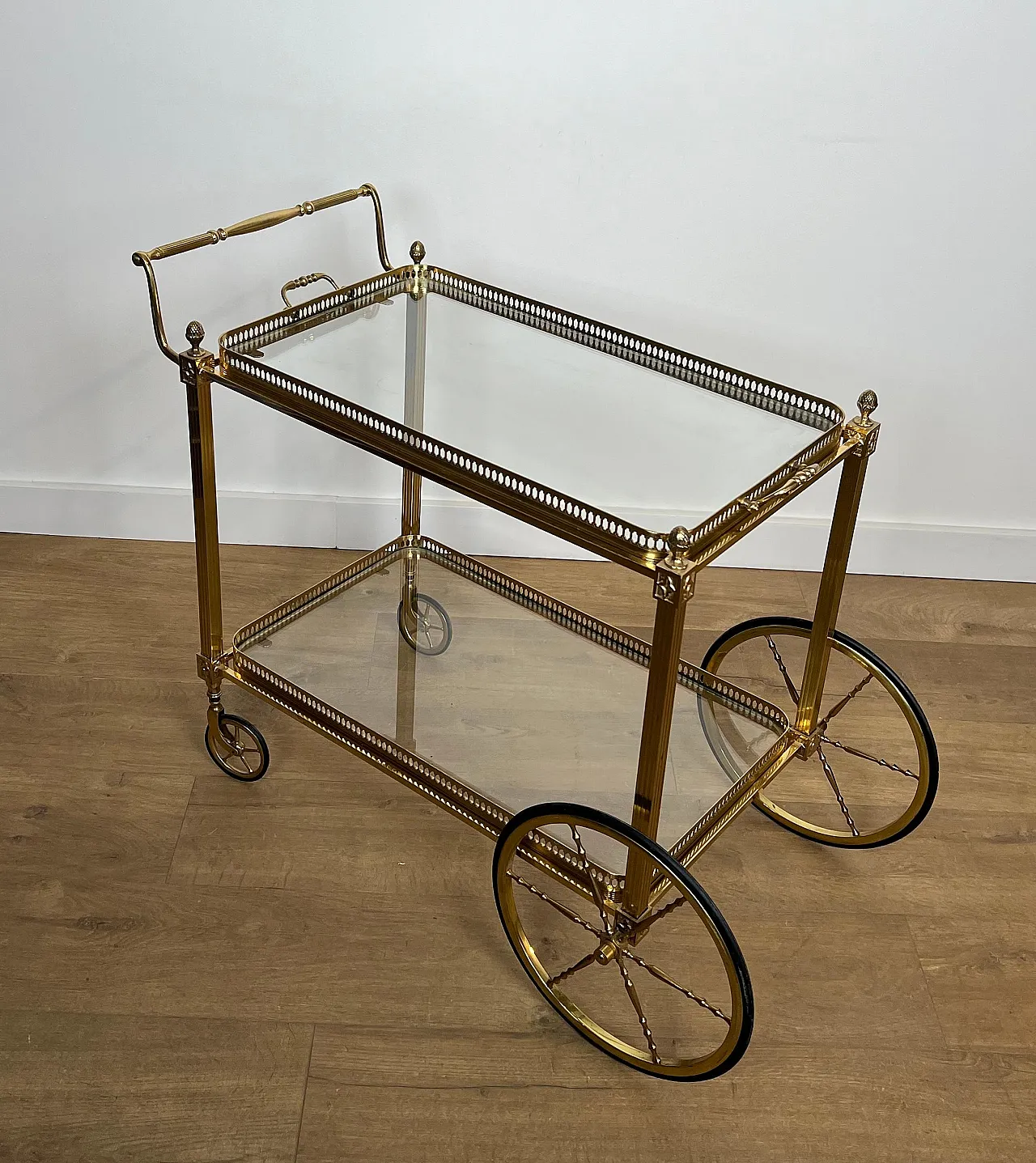 Brass drinks trolley by Maison Baguès, 1940s 19