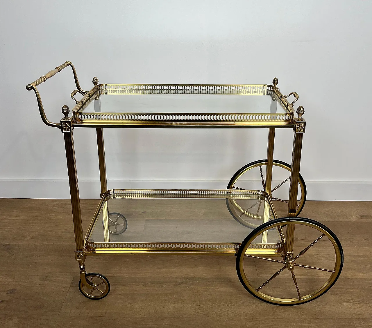 Brass drinks trolley by Maison Baguès, 1940s 20