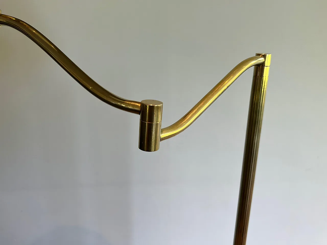 Brass reading lamp with claw feet, 1940s 6