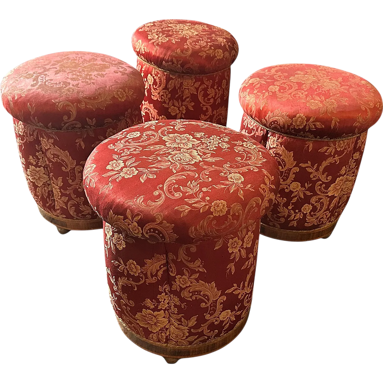 4 Louis Philippe sicilian poufs, 19th century 16