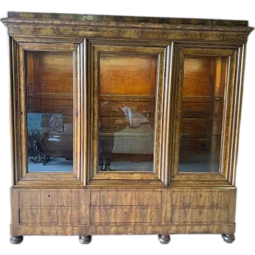 Solid walnut bookcase, 20th century