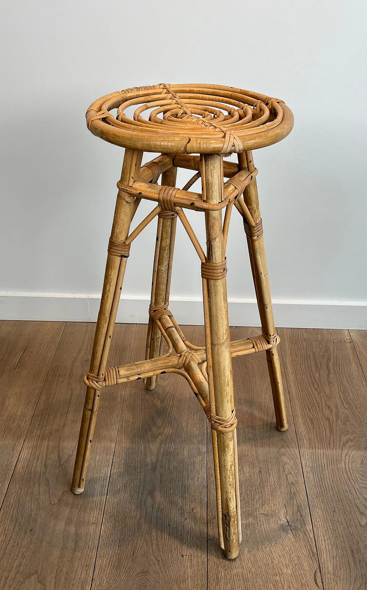 4 Rattan stools, 1970s 5