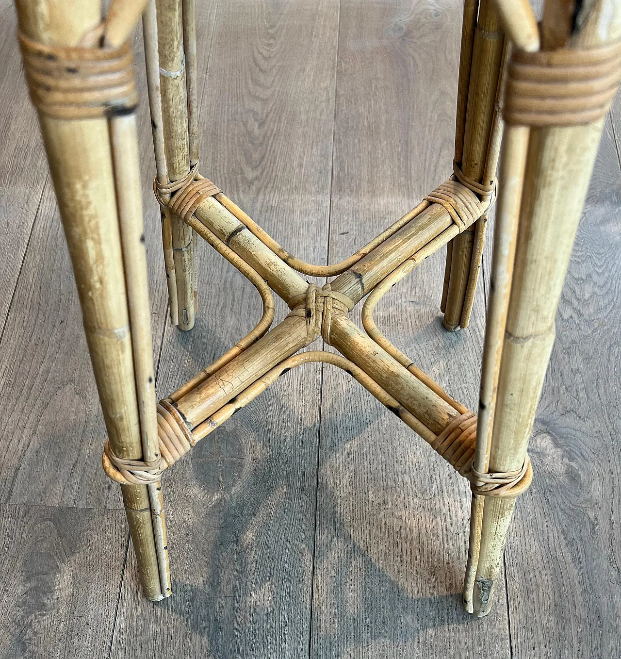 4 Rattan stools, 1970s 11