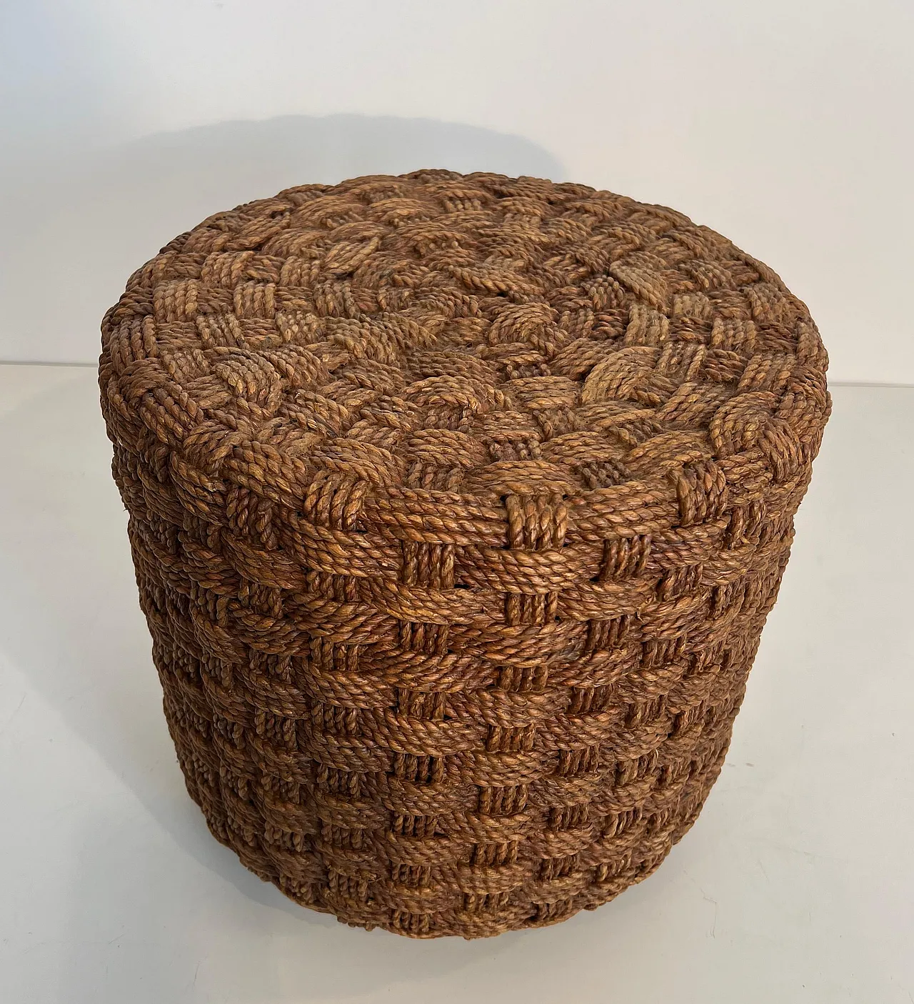 Rope stool with round wooden feet, 1970s 12