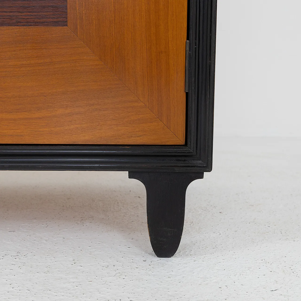 Wooden sideboard with geometric decoration, 1950s 4