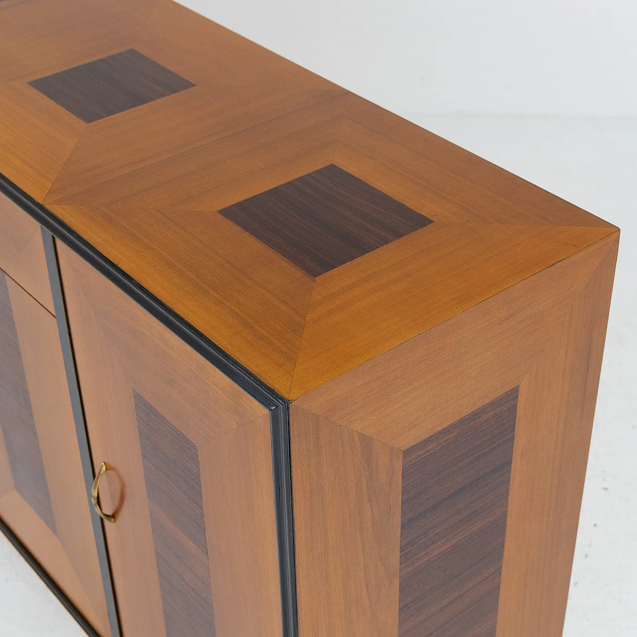 Wooden sideboard with geometric decoration, 1950s 8