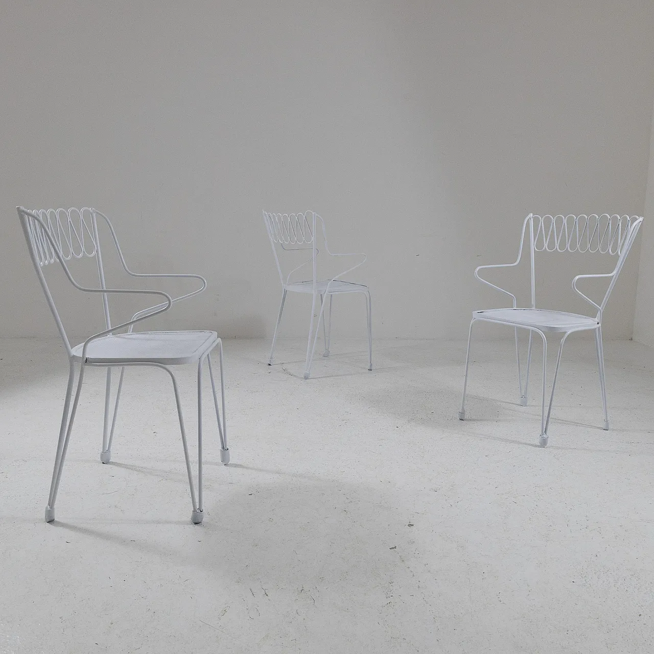 3 iron chairs by Casa e Giardino, 1950s 2