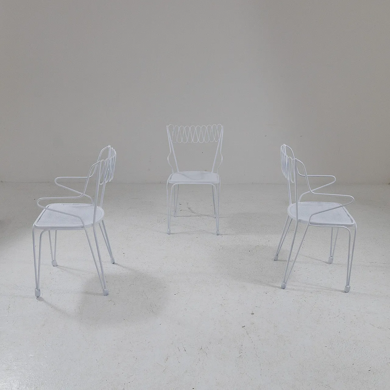 3 iron chairs by Casa e Giardino, 1950s 9