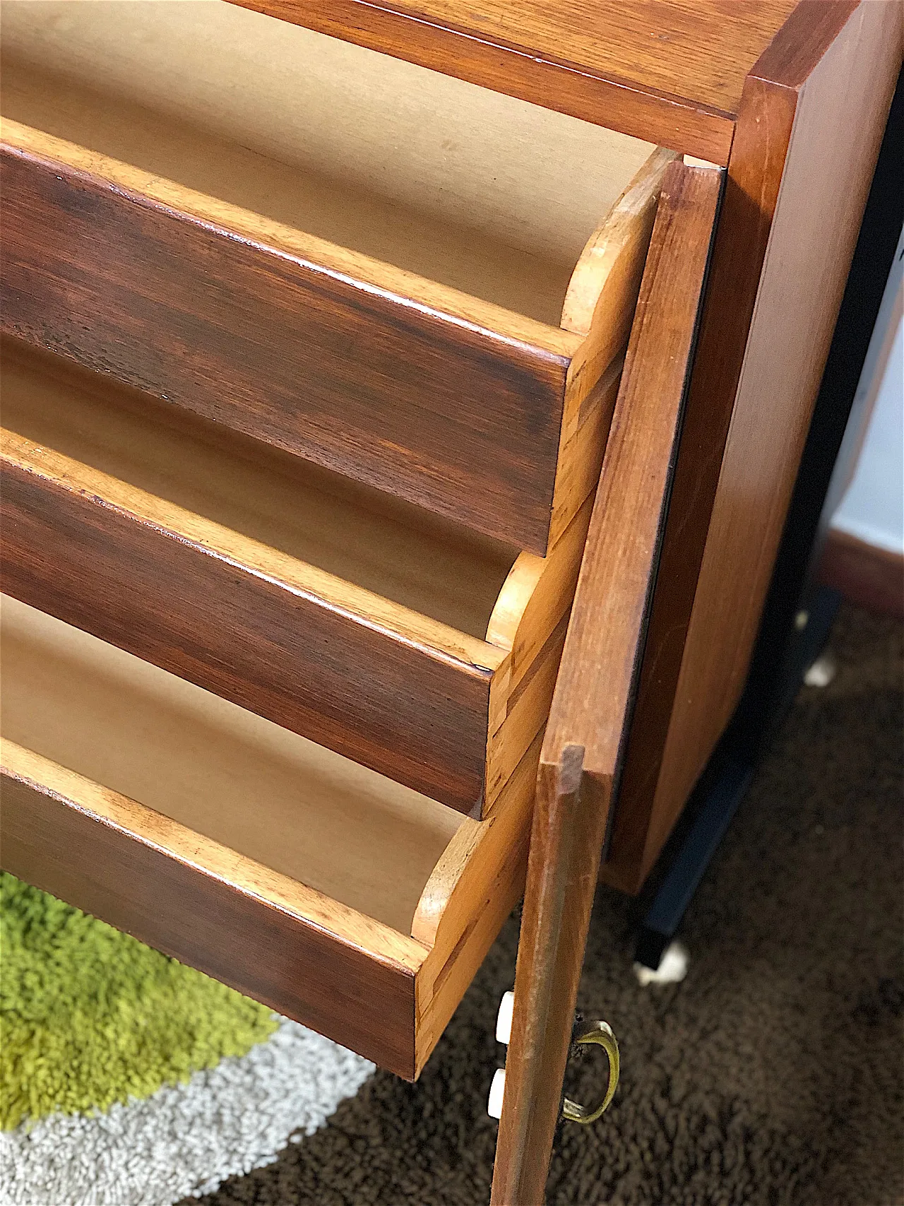 Bookcase in wood and iron, 60s 5