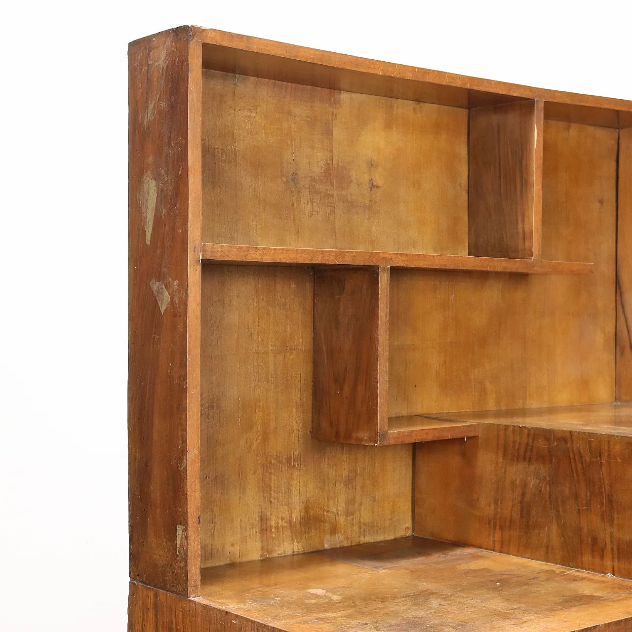 Credenza in radica con cassetti, anni '40 4