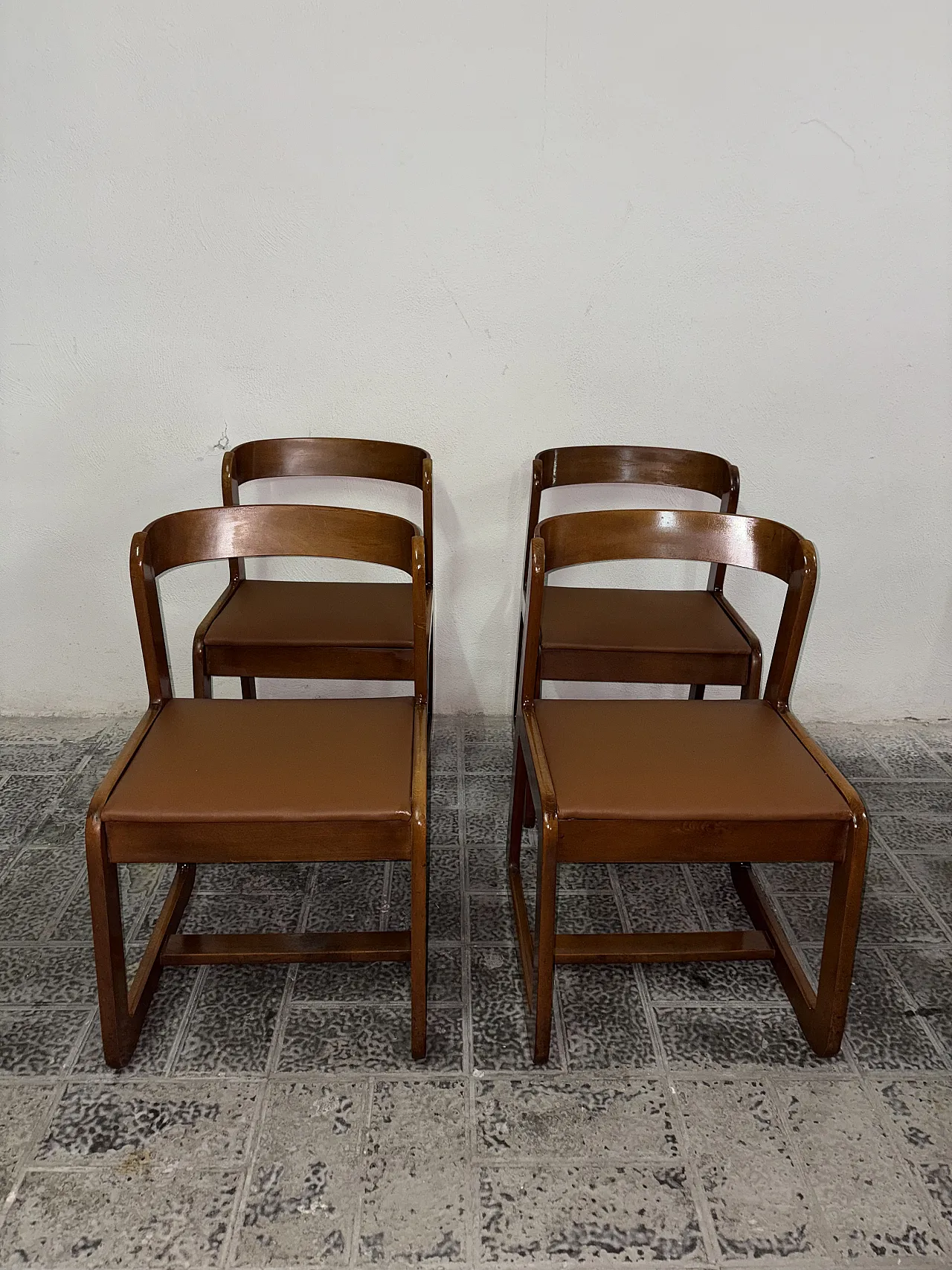 4 chairs by Willy Rizzo for Mario Sabot, 70s 3