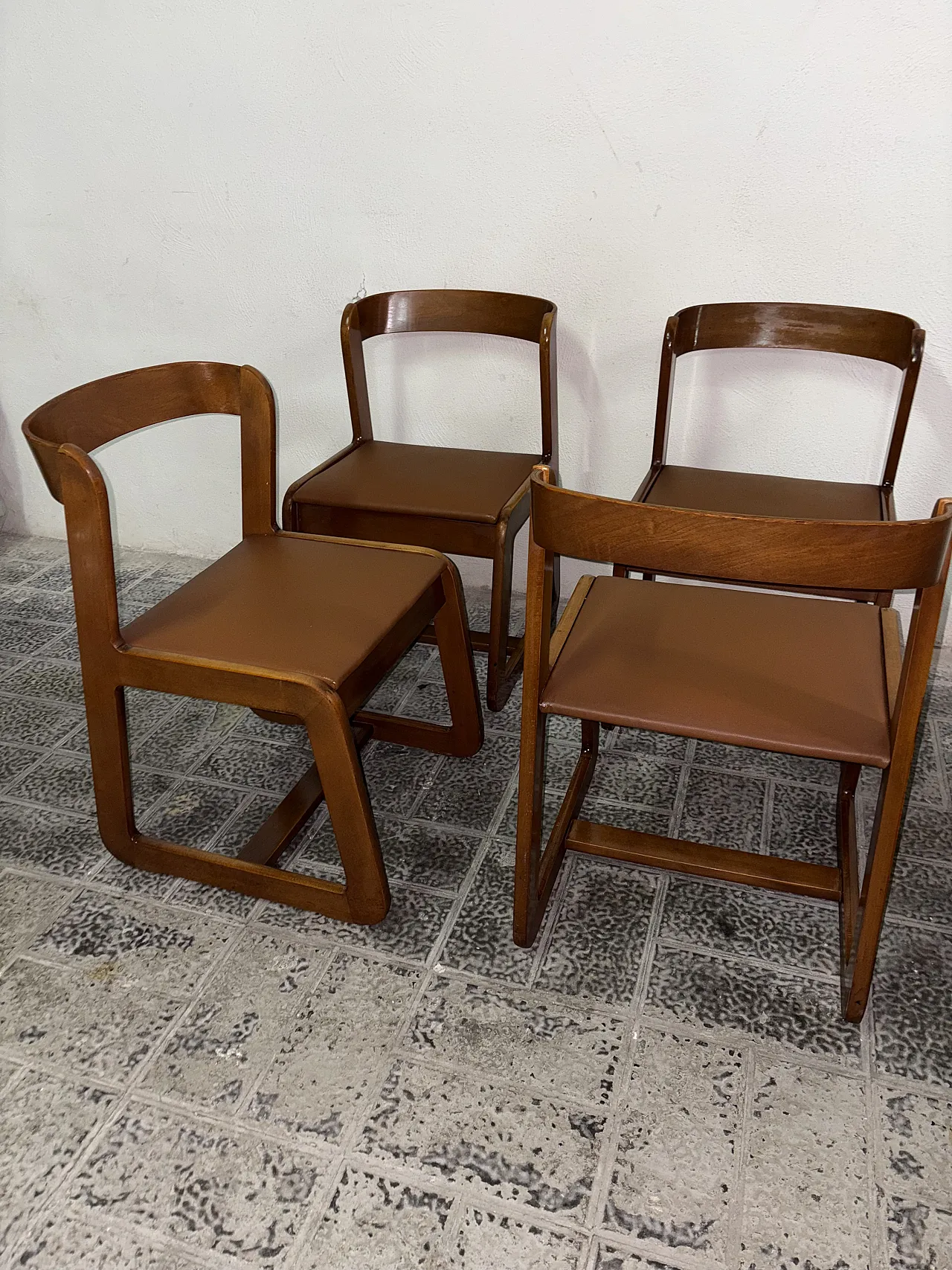 4 chairs by Willy Rizzo for Mario Sabot, 70s 5