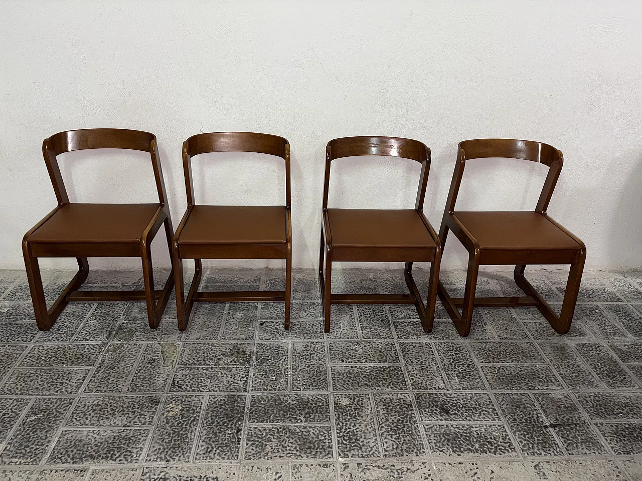 4 chairs by Willy Rizzo for Mario Sabot, 70s 6